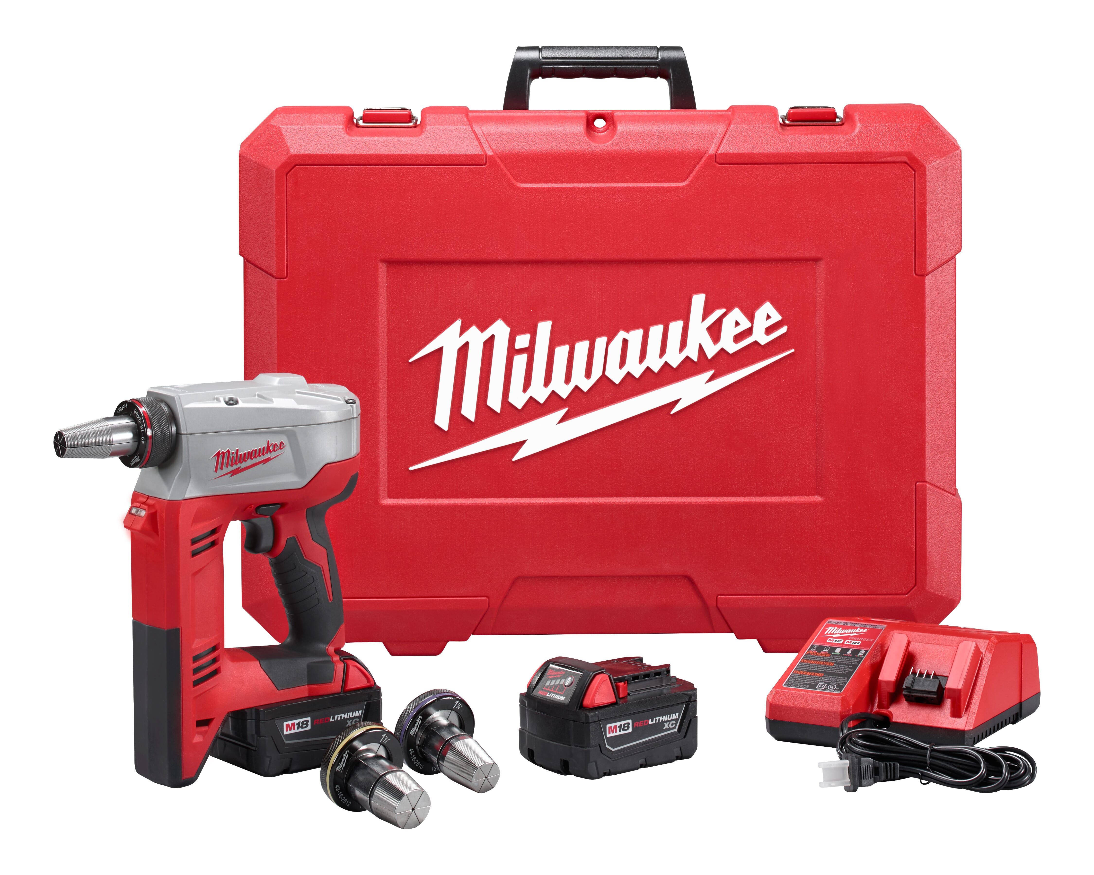 Milwaukee® M18™ ProPEX® 2632-22XC Compact Cordless Expansion Tool Kit, 3/8 to 1-1/2 in Tubing, 18 VDC, Lithium-Ion Battery
